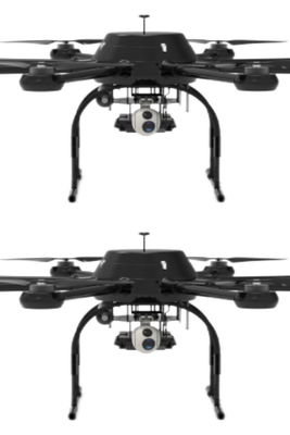 30kg Heavy Duty Networked Multirotor Drones Dan AI Tiga Axis Lensa Fotoelektrik
