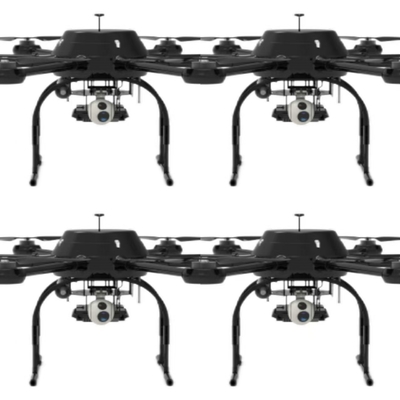 8 Rotor Heavy Duty Networked UAV 30kg Level Dengan Lensa Fotoelektrik Seri AI Tiga Poros